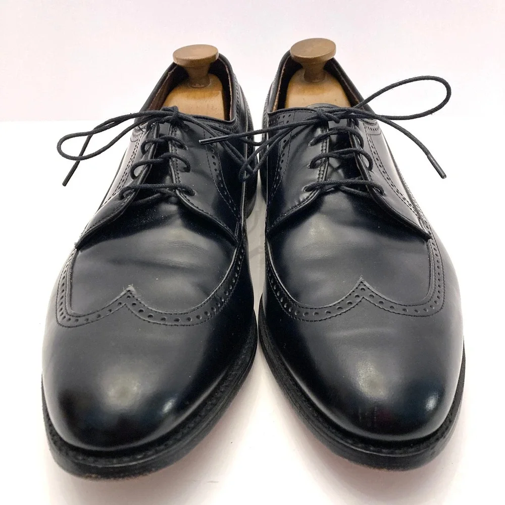 Allen Edmonds Richmond Wingtips Dress Shoes Mens 12 C Narrow Black Leather